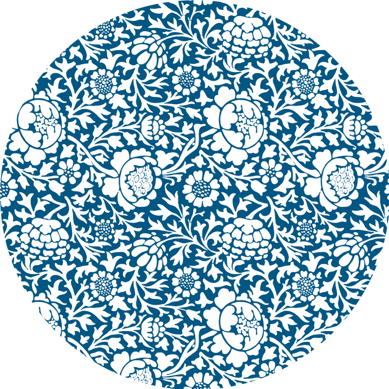 Floral vinyl rug in floral pattern style - TenStickers