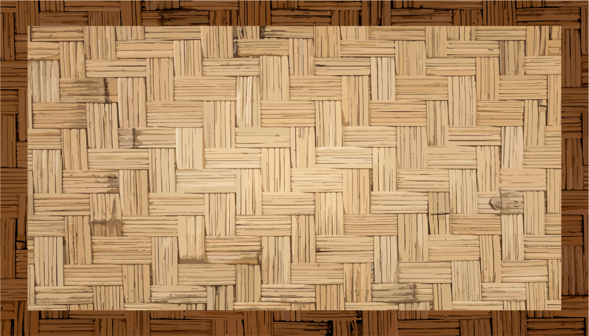Organic Woven Surface entrance hall vinyl rug - TenStickers