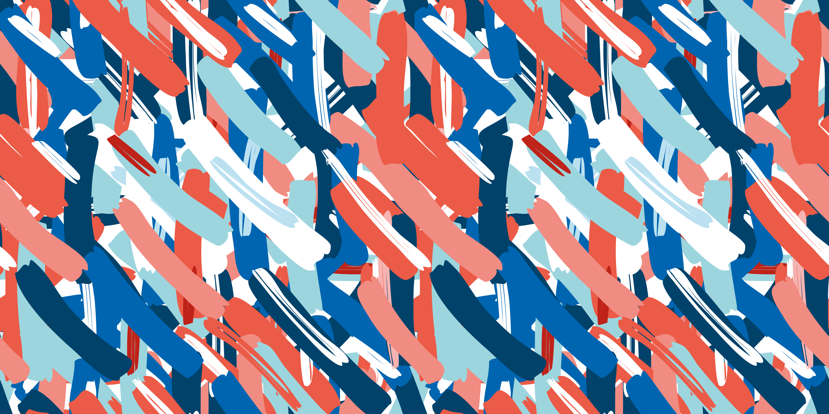 Modern vinyl rug with vibrant brushstrokes - TenStickers