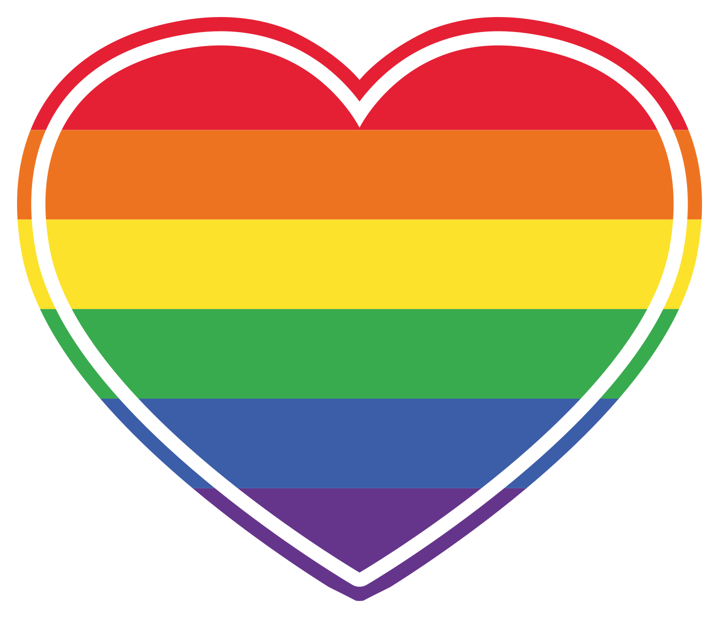 Heart Rainbow Pattern textured vinyl rug - TenStickers