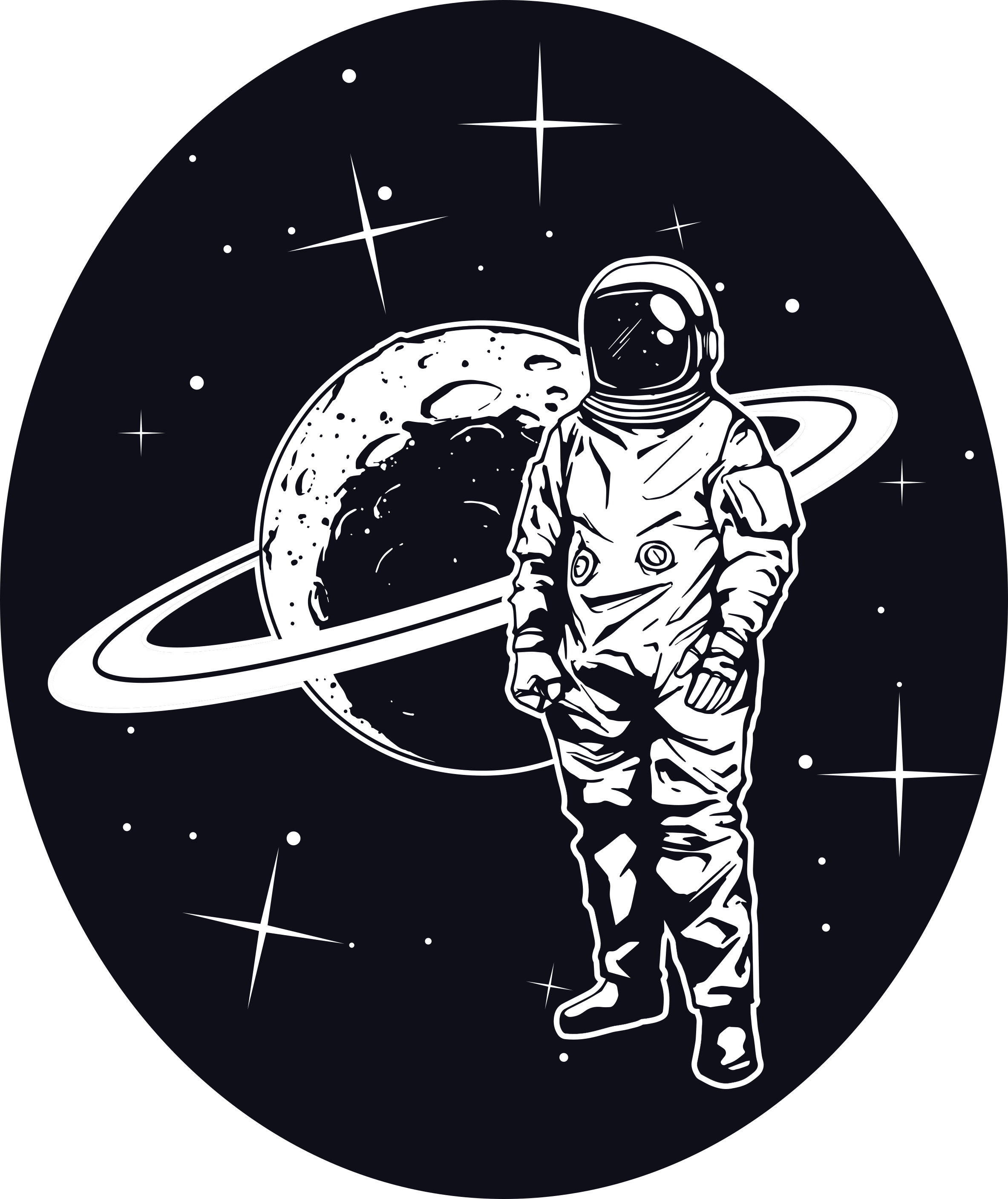 Cosmonaut in the Cosmos star vinyl rug - TenStickers