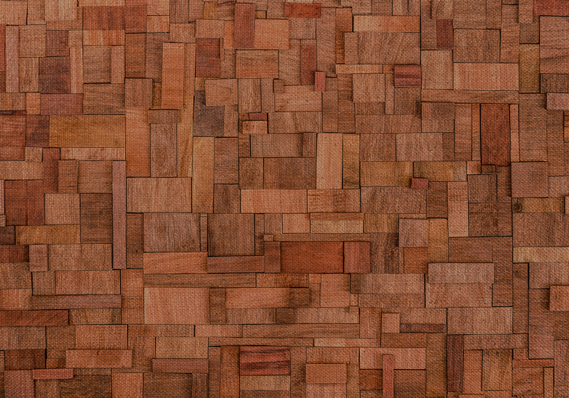 Imitation of wood bricks wood effect vinyl rug - TenStickers