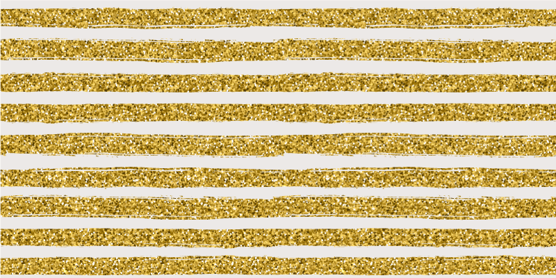 Golden Glitter striped vinyl rug - TenStickers