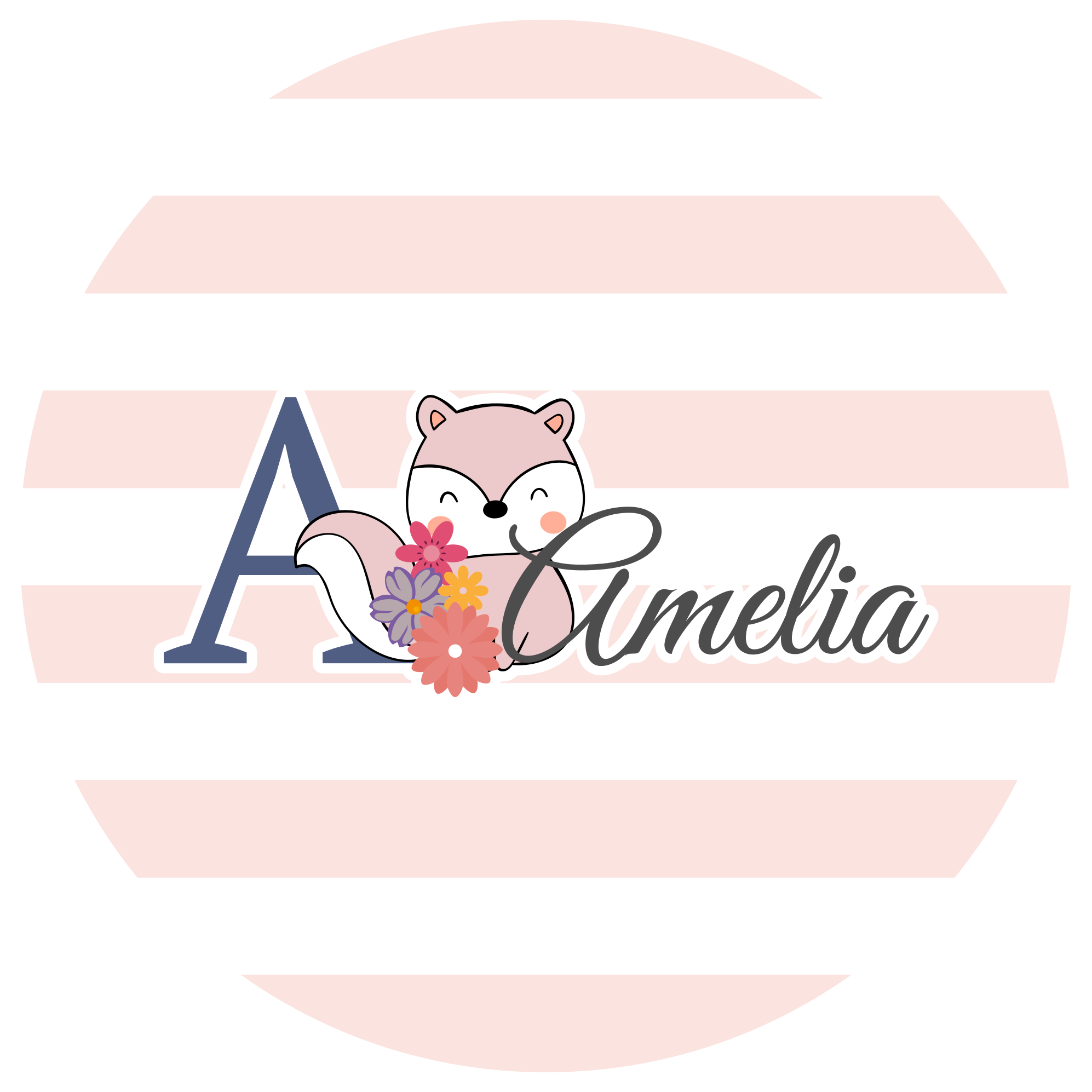 Customizable Fox Design custom vinyl rug - TenStickers