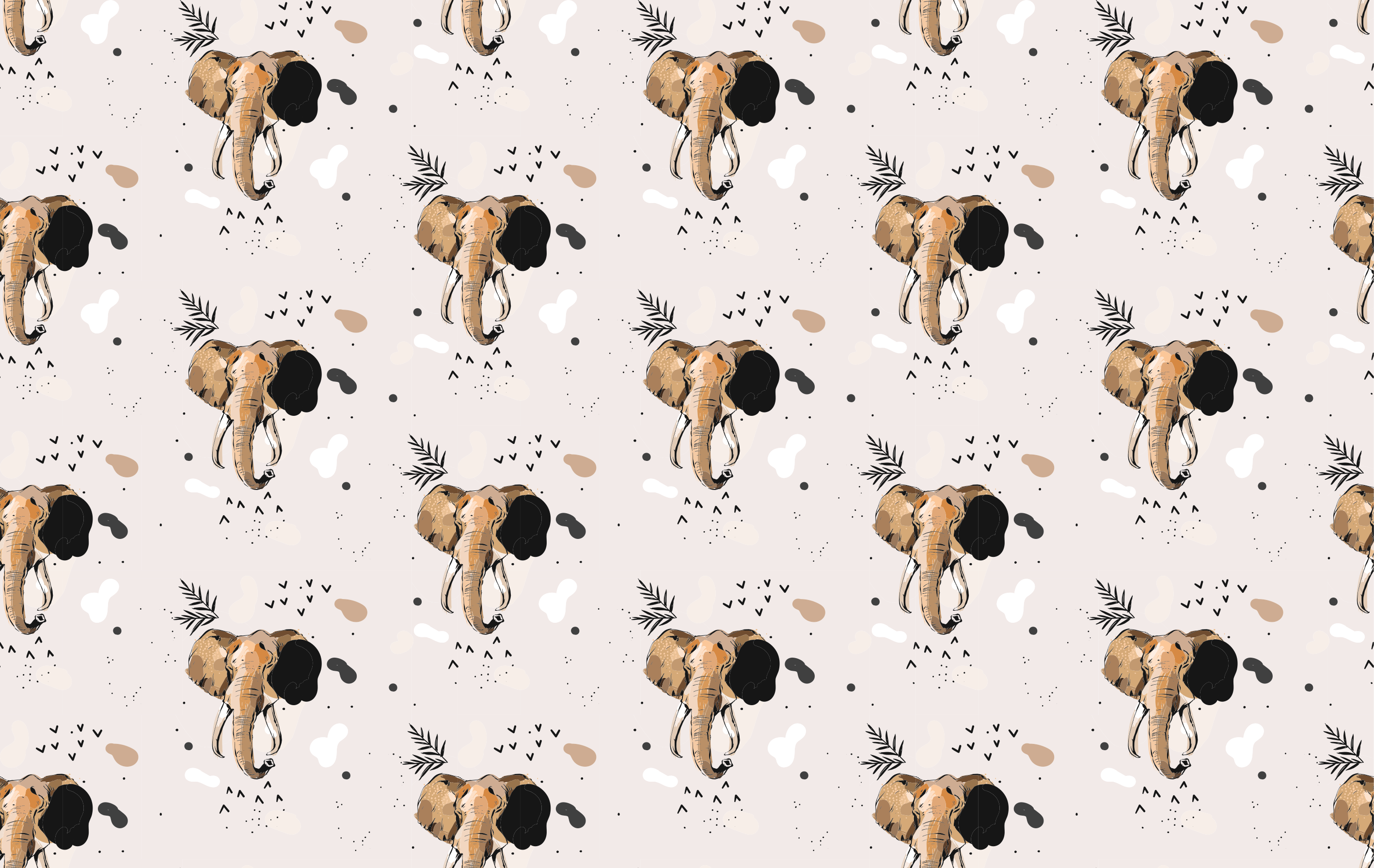 ELEPHANT PATTERN PLAY animal print vinyl rug - TenStickers