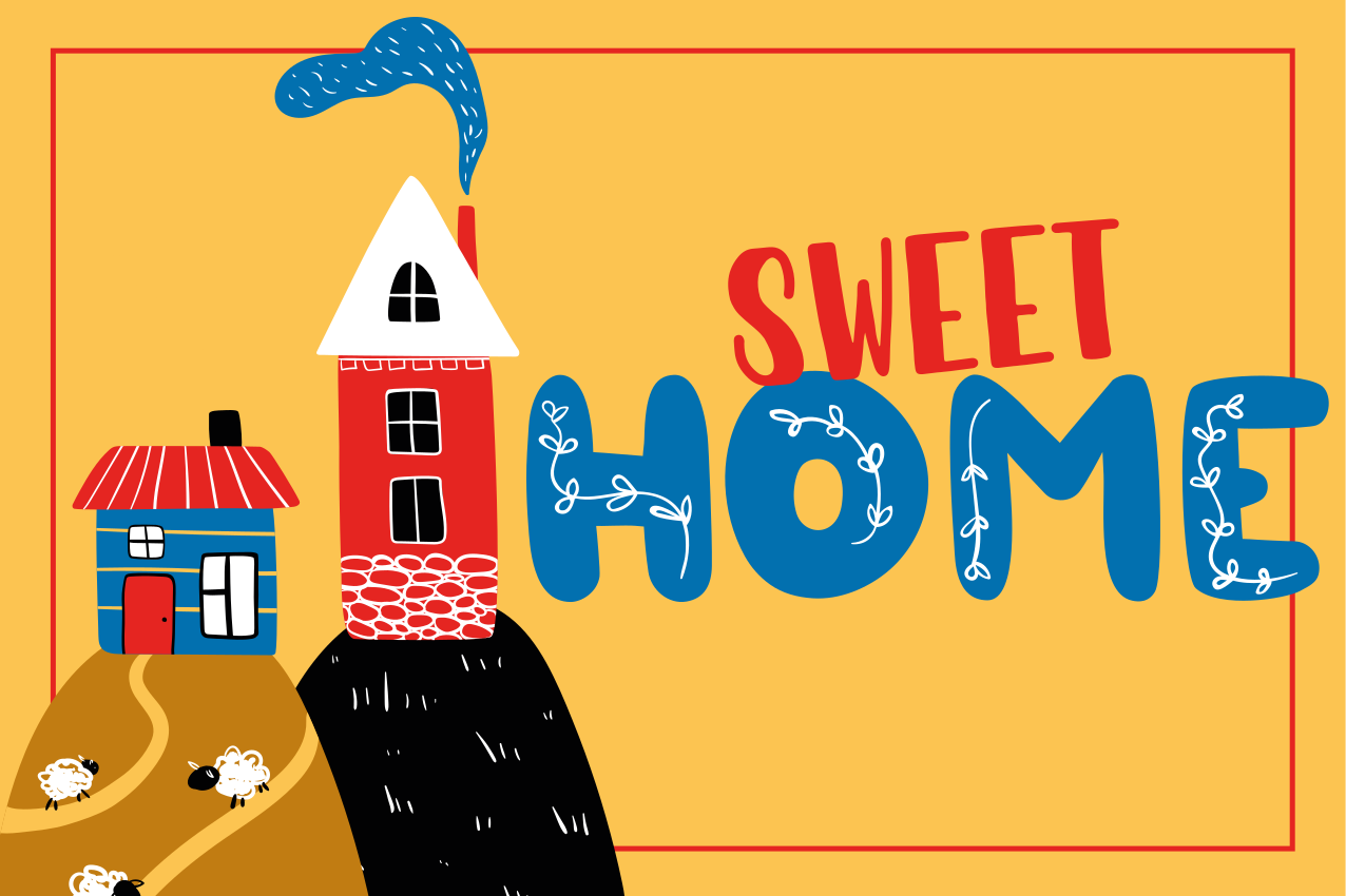 Sweet home entrance hall vinyl rug - TenStickers