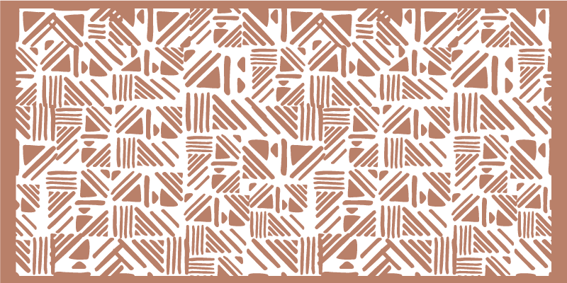 Contrasting Pattern geometric vinyl rug - TenStickers