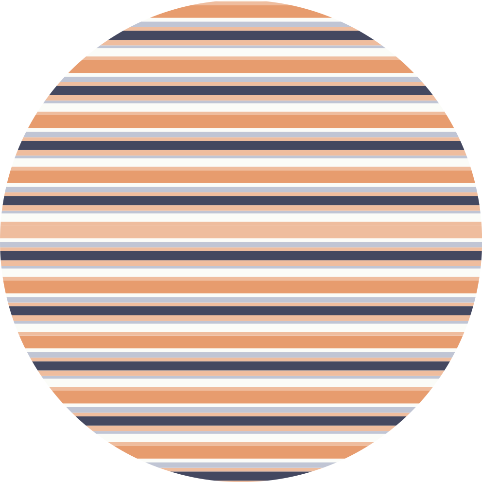 Striped vinyl rug striped circular motif - TenStickers