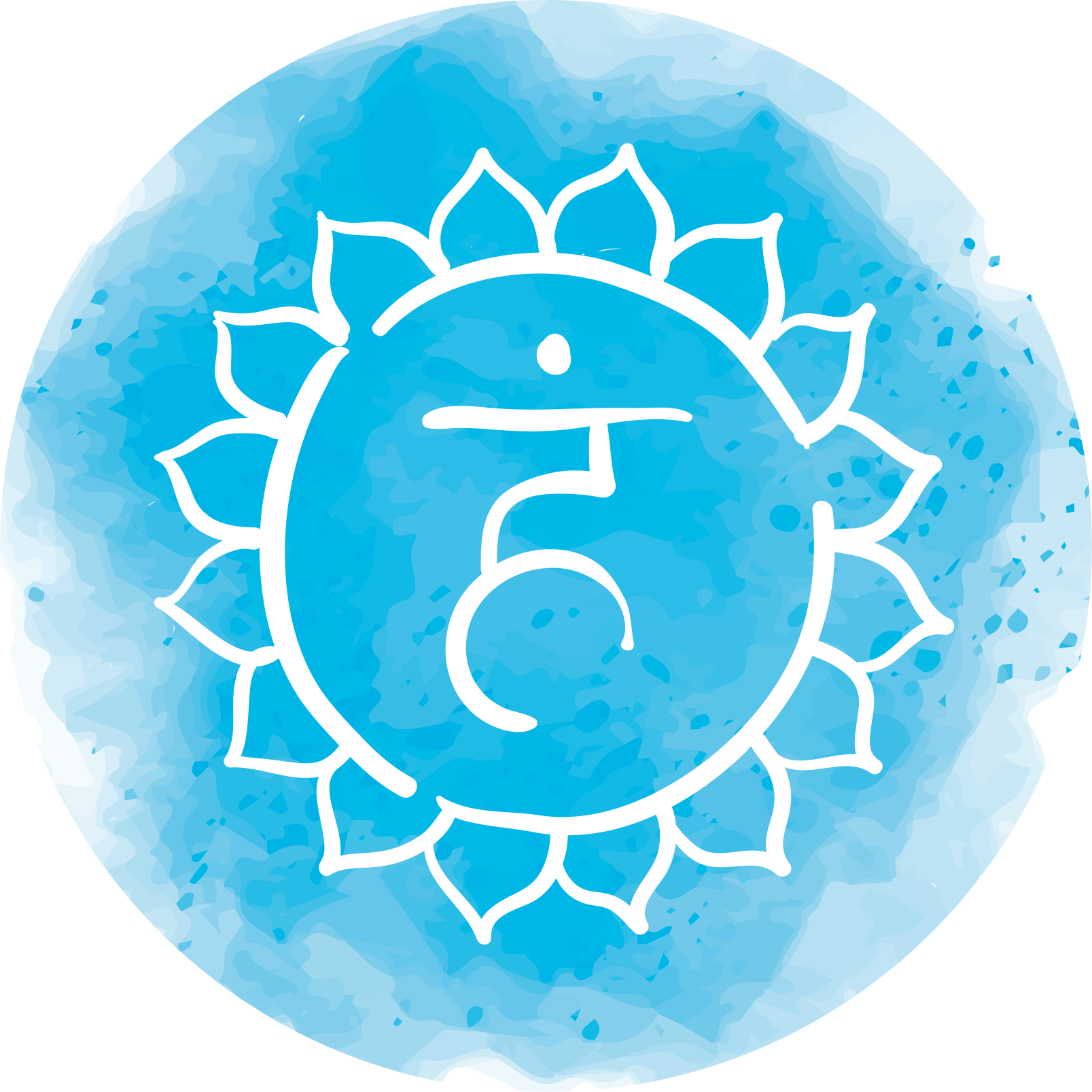 Serene Blue Symbol mandala vinyl rug - TenStickers