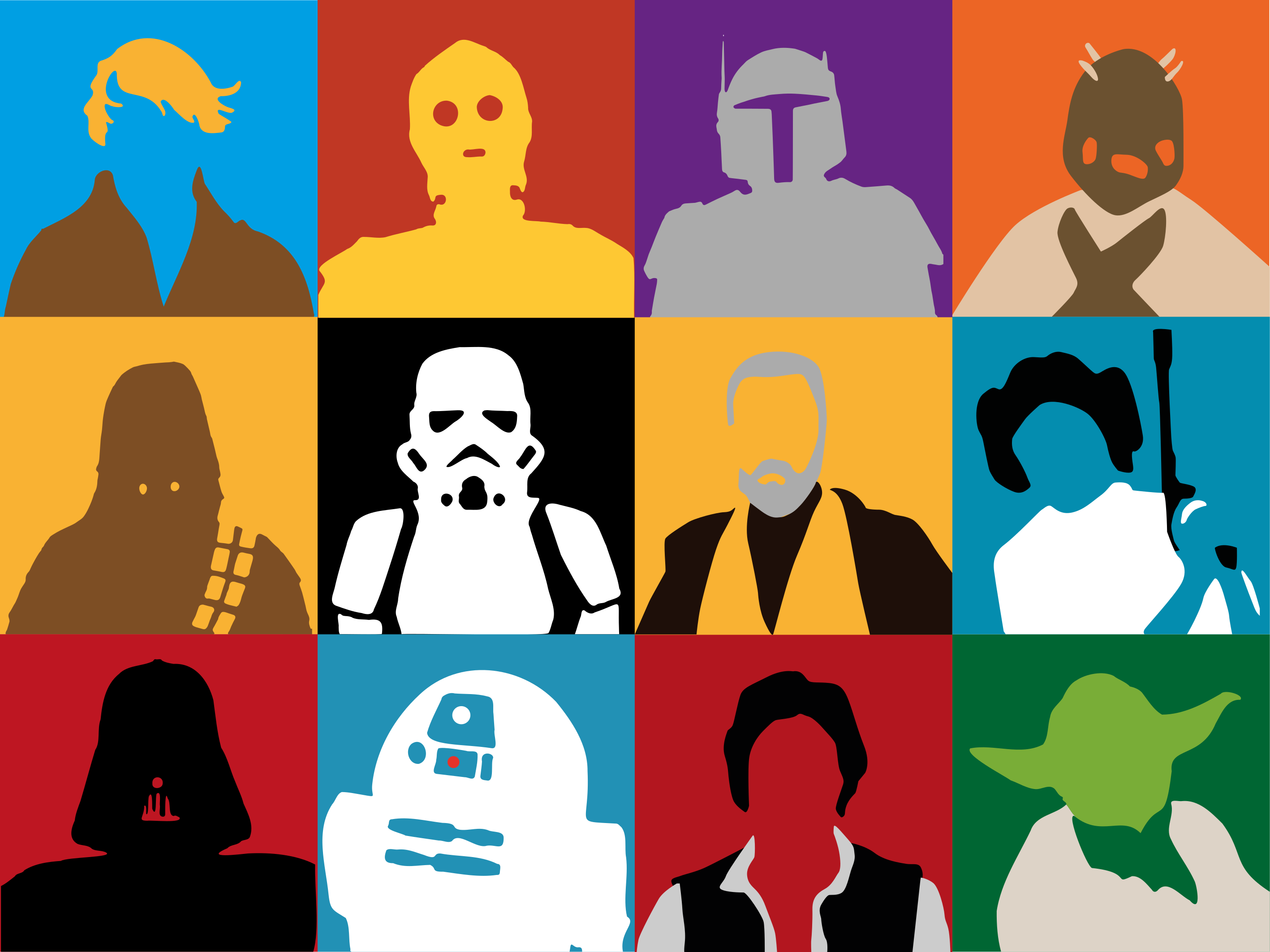 Iconic Character Silhouettes kids vinyl rug - TenStickers