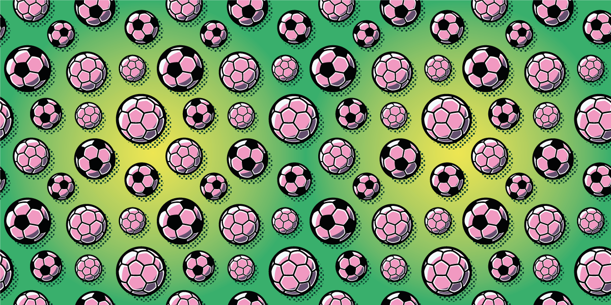 Charming Soccer Balls teen vinyl rug - TenStickers