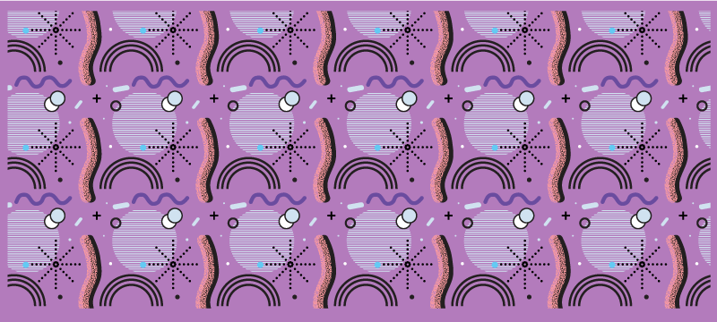 Purple rainbow pattern kids vinyl rug - TenStickers