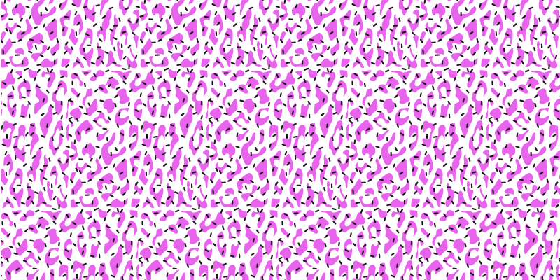 Fuchsia leopard pattern animal print vinyl rug - TenStickers