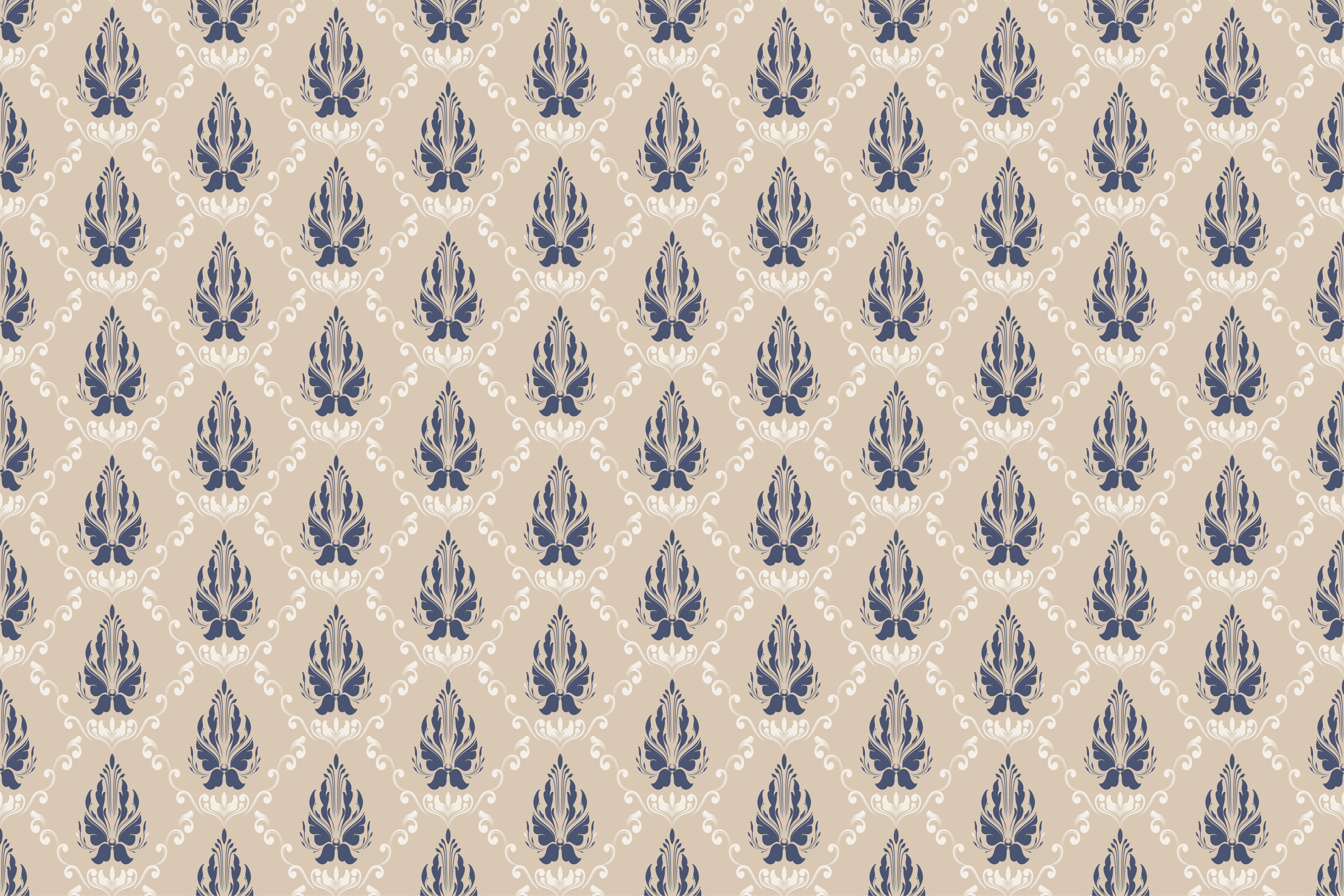 Delicate Floral Motifs living room vinyl rug - TenStickers