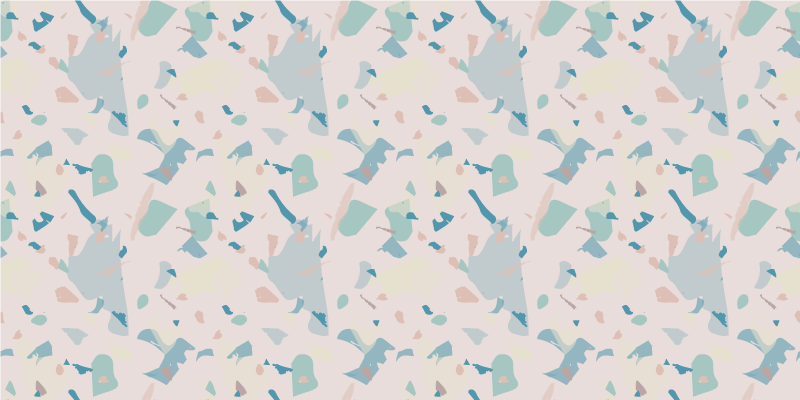 Pastel abstract shapes marble vinyl rug - TenStickers