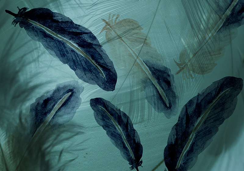 Leafy Tropical Oasis nature vinyl rug - TenStickers