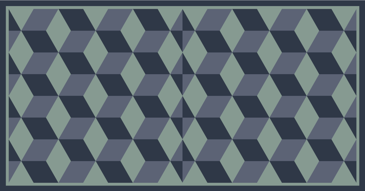 Cubic Pattern Play geometric vinyl rug - TenStickers