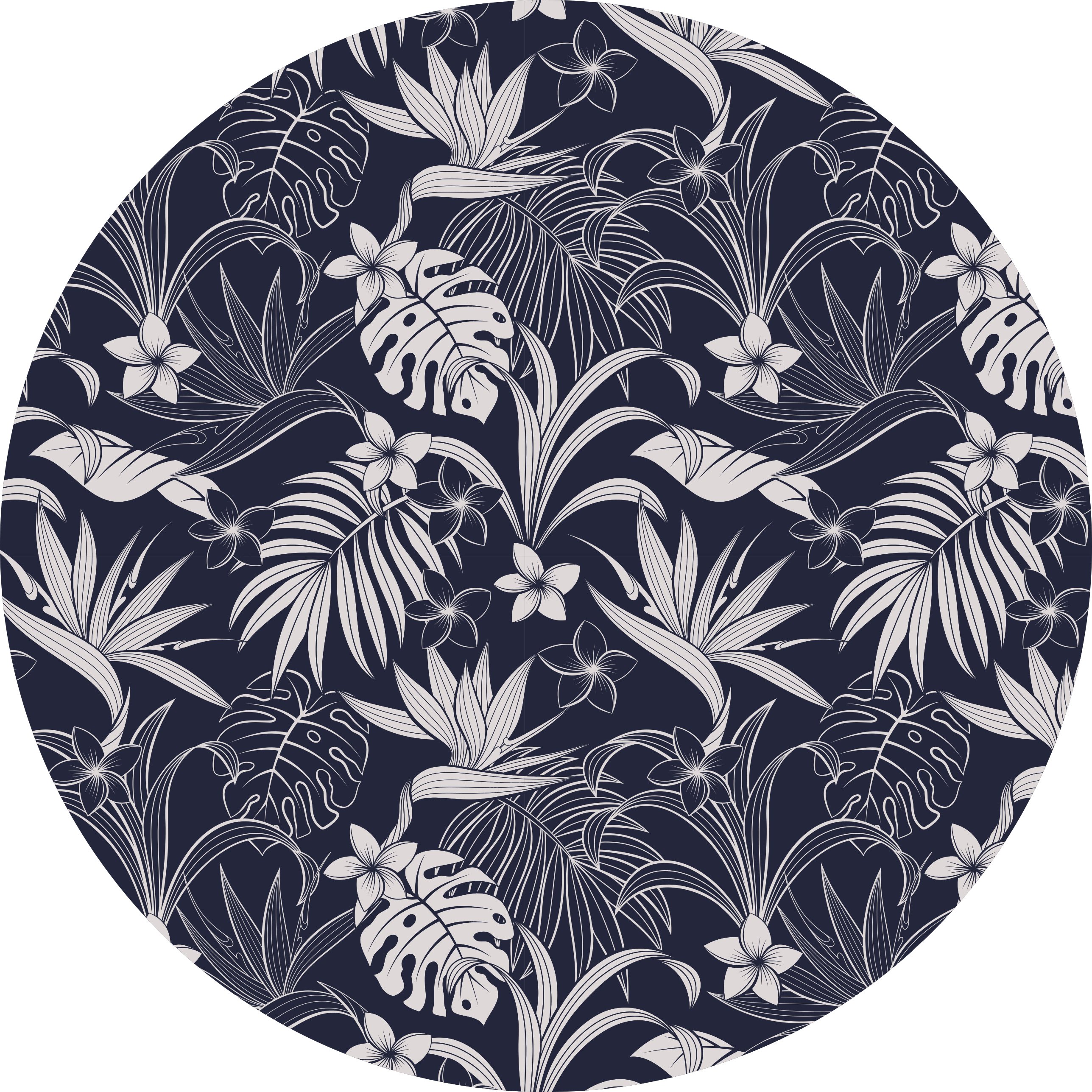 Floral Jungle Print nature vinyl rug - TenStickers