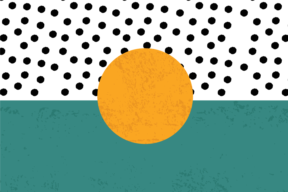 Circle and Dots minimal vinyl rug - TenStickers