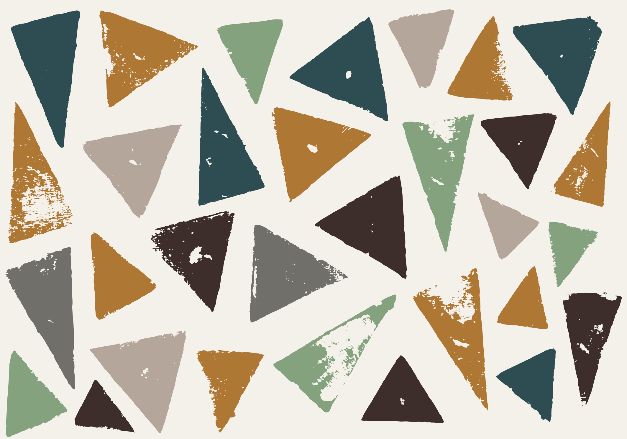 Vibrant Triangle Motif minimal vinyl rug - TenStickers