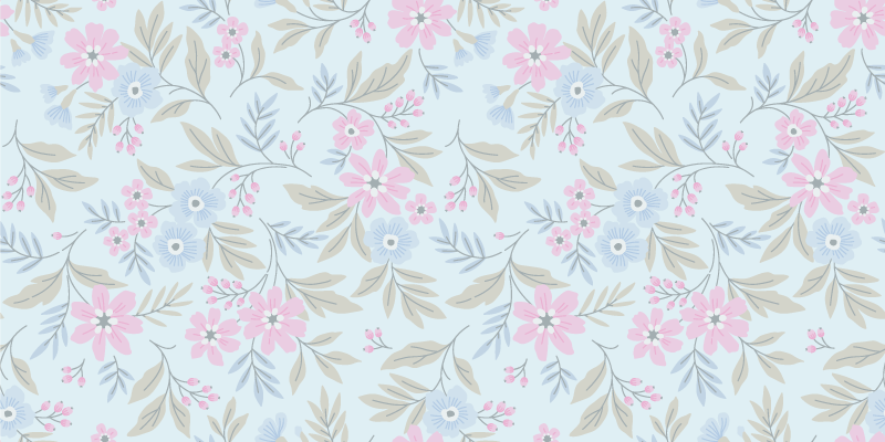 Floral Pastel Design flower rug - TenStickers