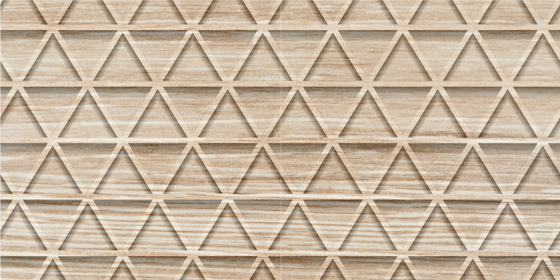 Geometric Triangle Design wood effect carpet - TenStickers