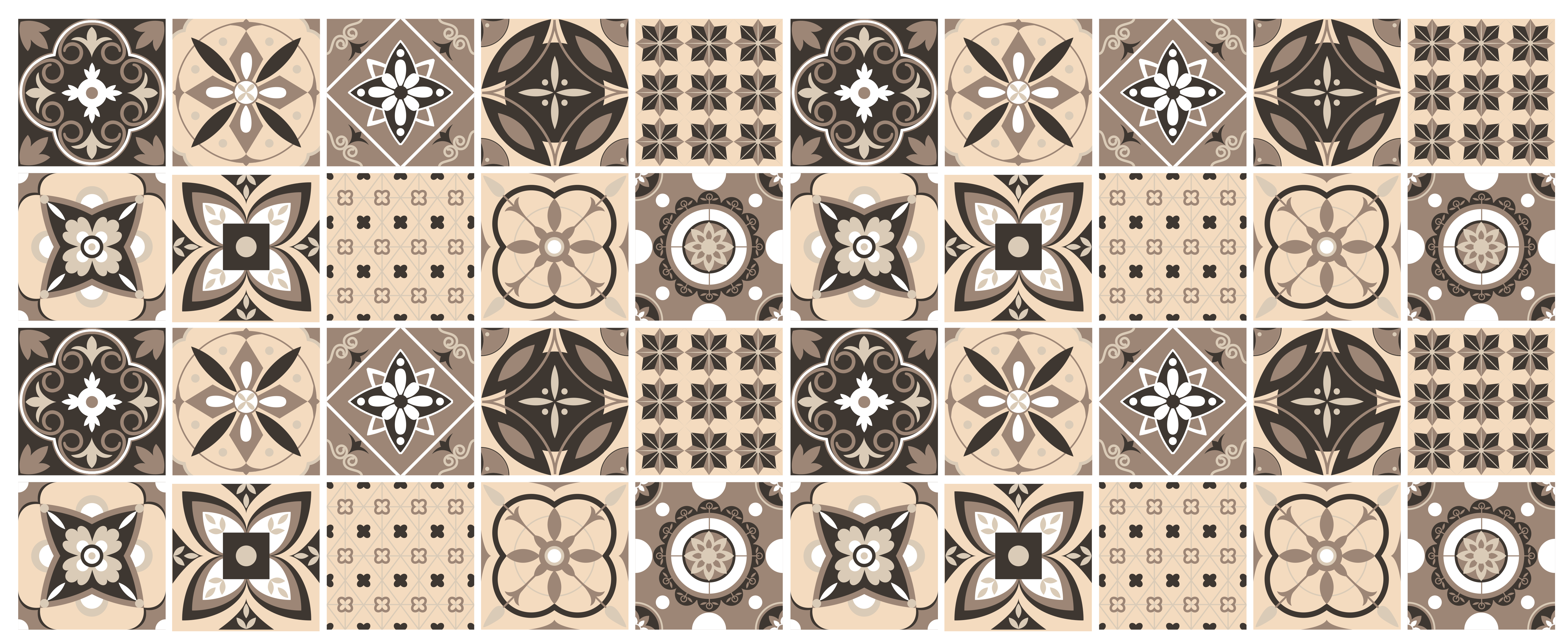 Geometric Tile Pattern carpet - TenStickers