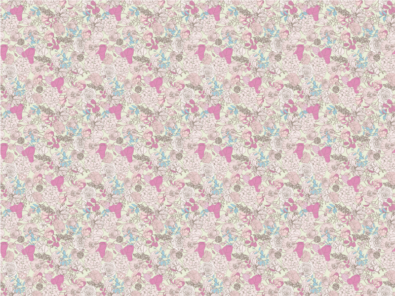 Floral Ice Cream Pattern flower rug - TenStickers