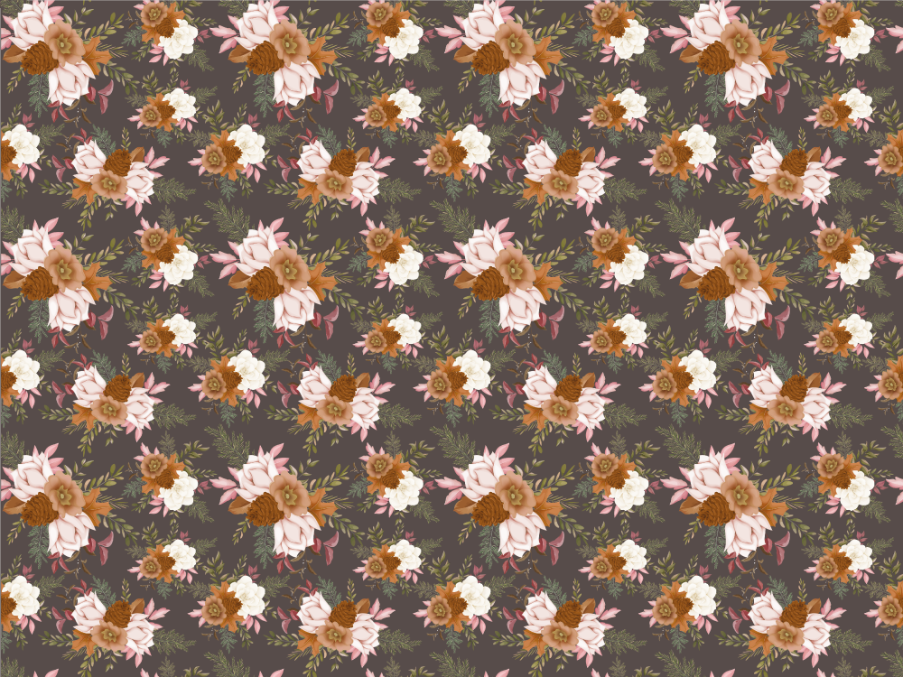 Floral vinyl rug floral pattern elegance - TenStickers
