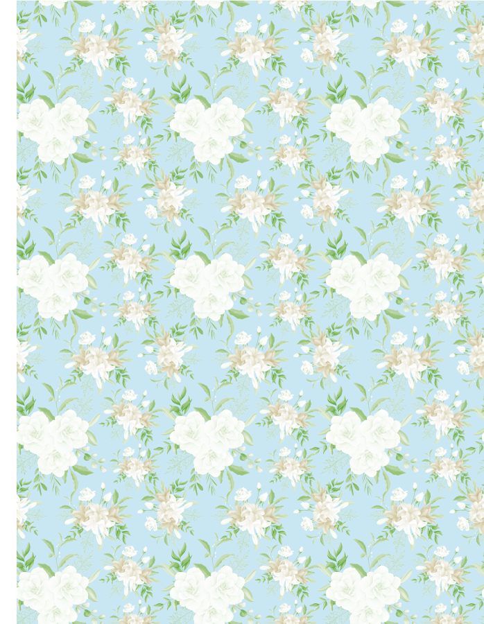 Tranquil Botanical Grace floral vinyl rug - TenStickers