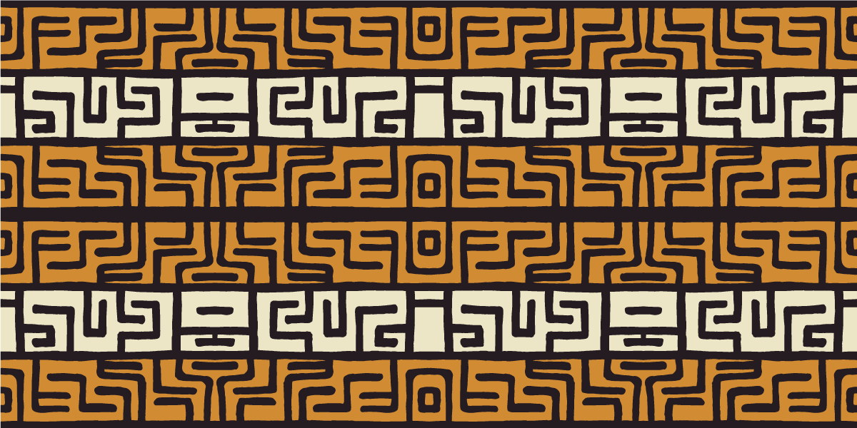 Geometric labyrinth pattern striped vinyl rug - TenStickers