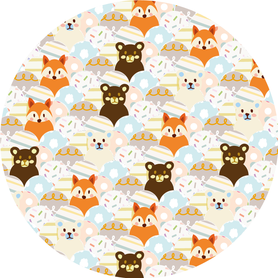 Adorable Animal Pattern kids rug - TenStickers
