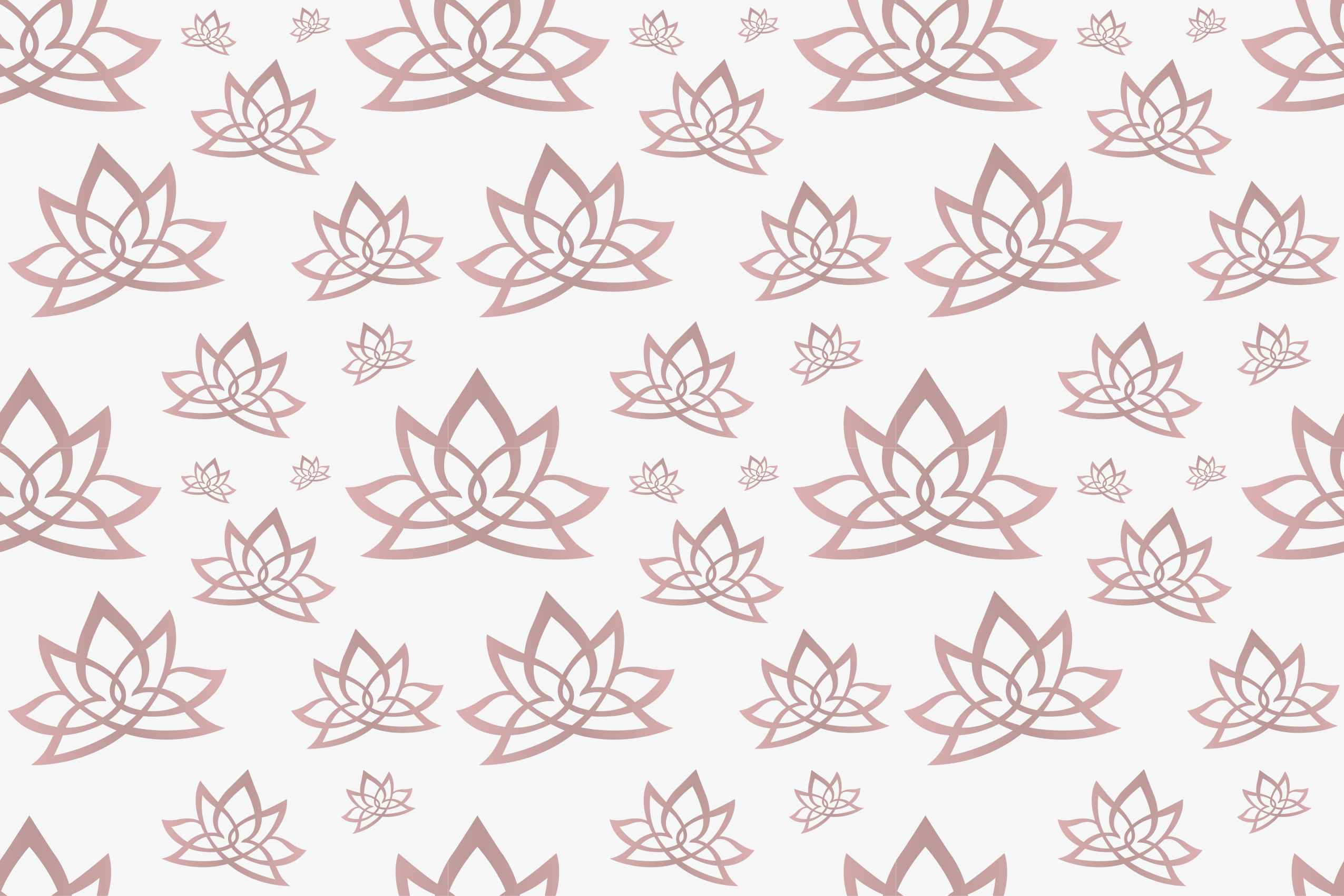 Lotus Symmetry Pattern floral vinyl rug - TenStickers