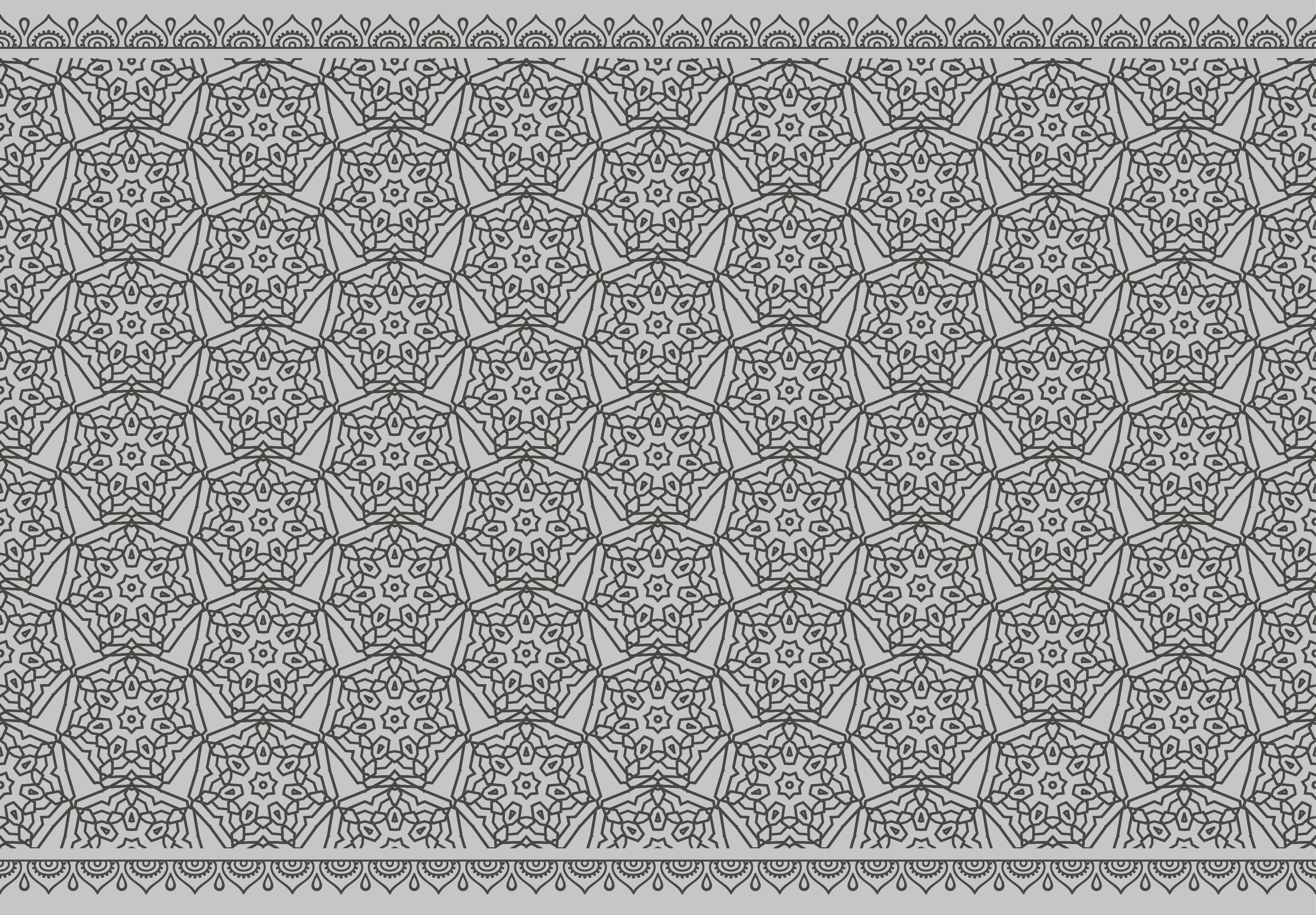 Symmetry mandala flower design vinyl rug - TenStickers