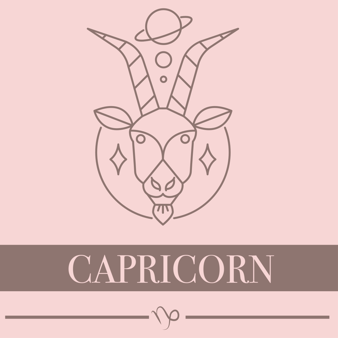 Capricorn Illustration custom rug - TenStickers