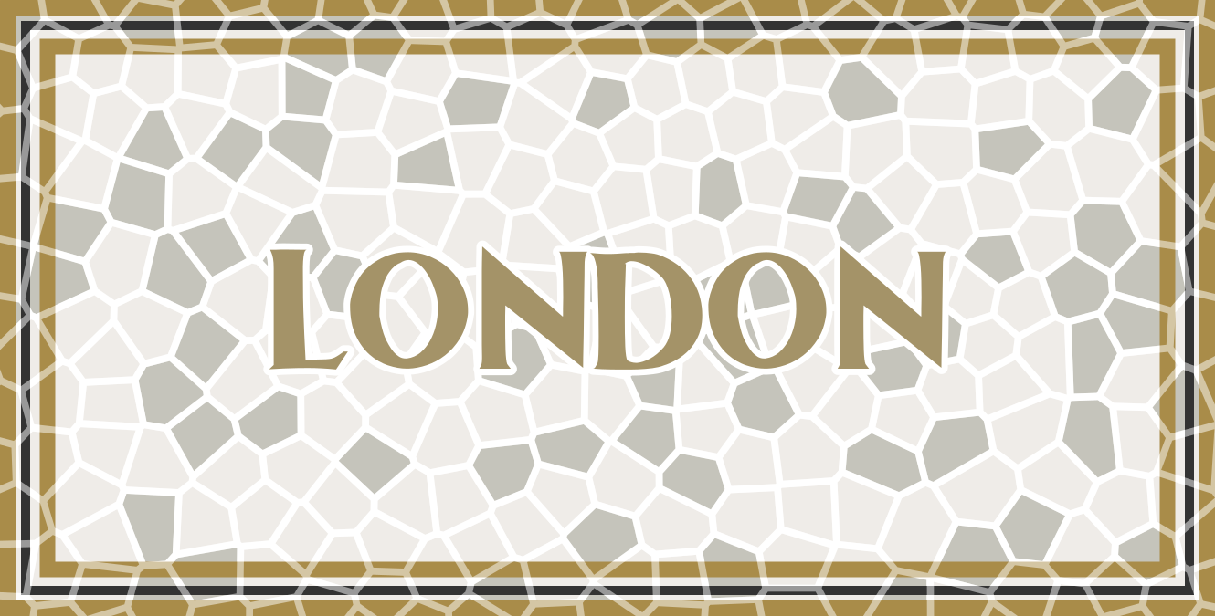 London floor tiles mosaic vinyl rug - TenStickers