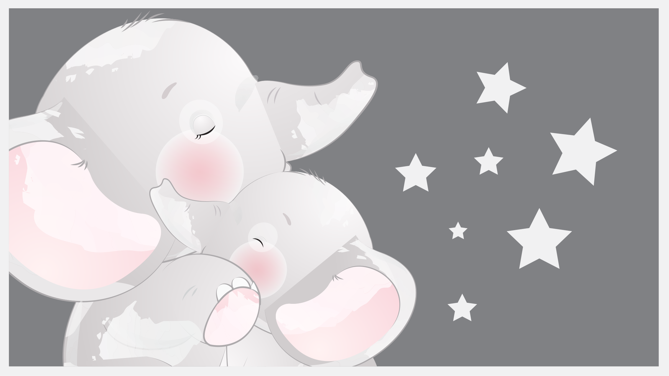 Sleeping Elephants playroom carpet - TenStickers