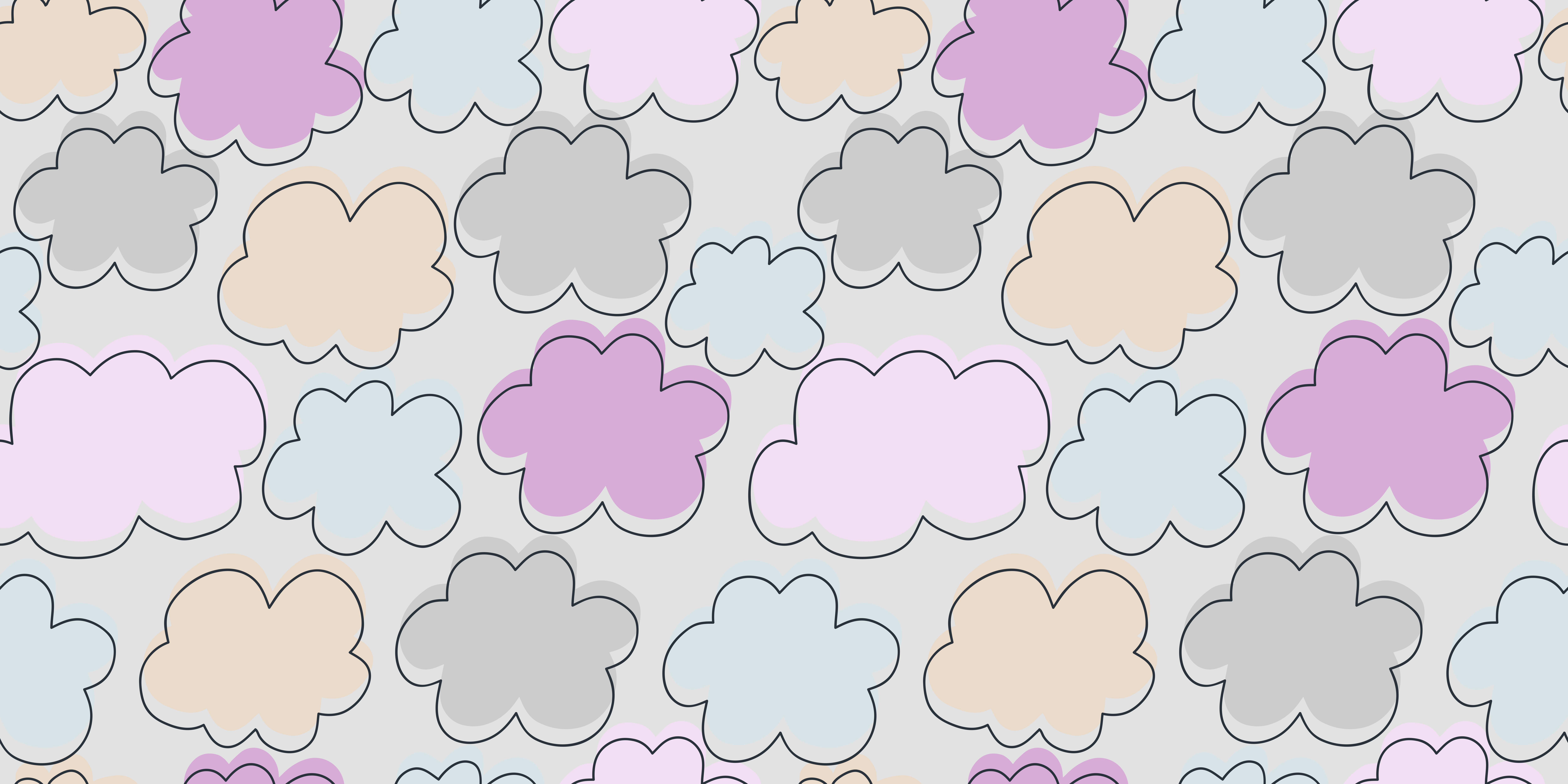 Cloudy Pastel playroom carpet - TenStickers