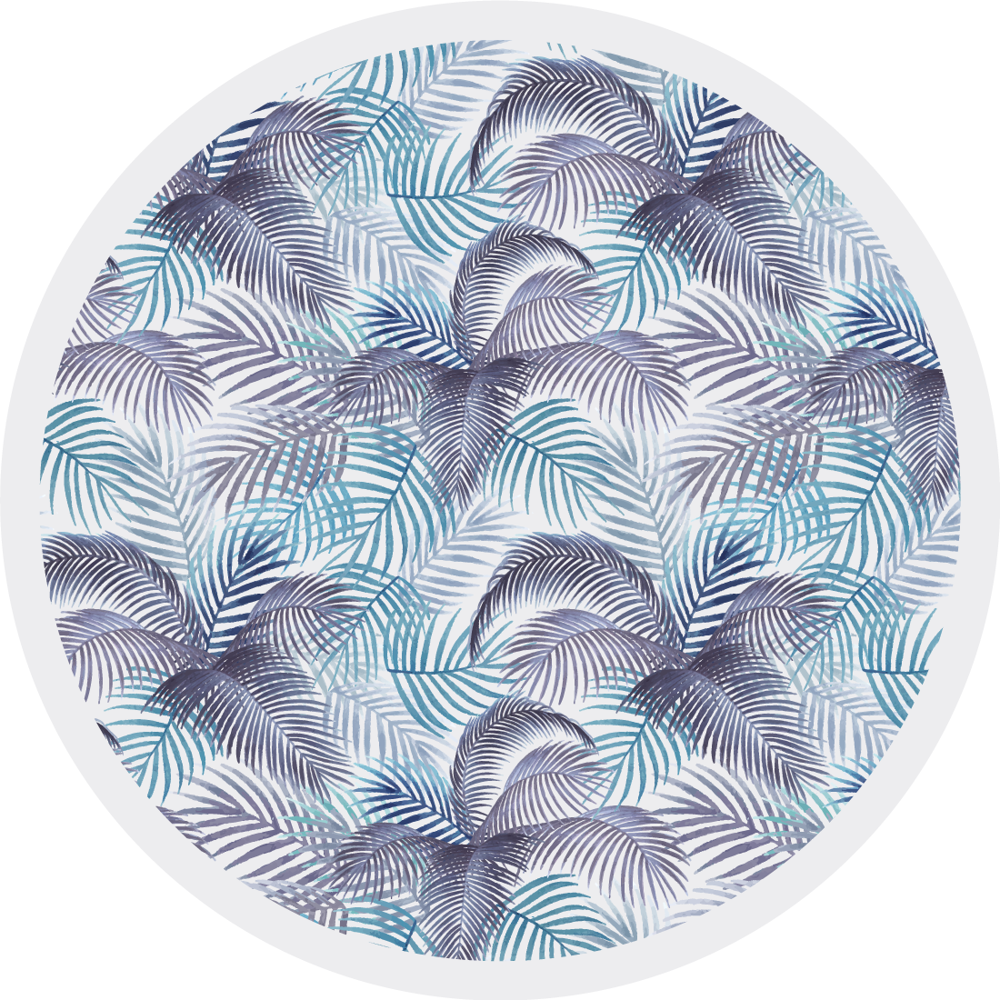 Palm Leaf Pattern floral vinyl rug - TenStickers