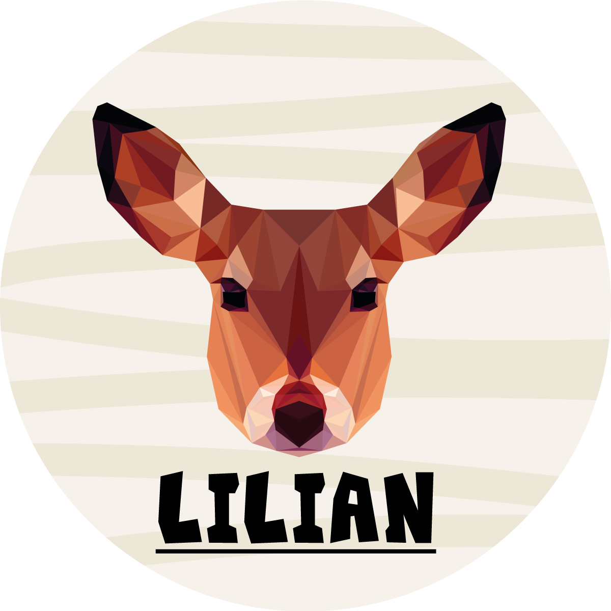 Customizable Deer custom vinyl rug - TenStickers