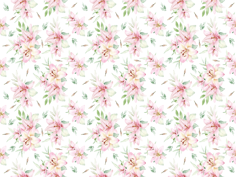 Botanical Bloom Sophistication floral vinyl rug - TenStickers