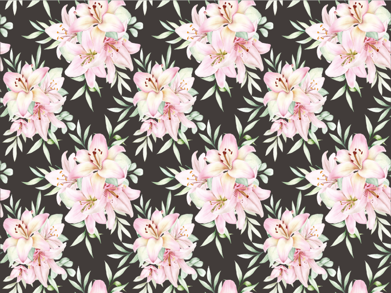 Floral delicacy floral vinyl rug - TenStickers