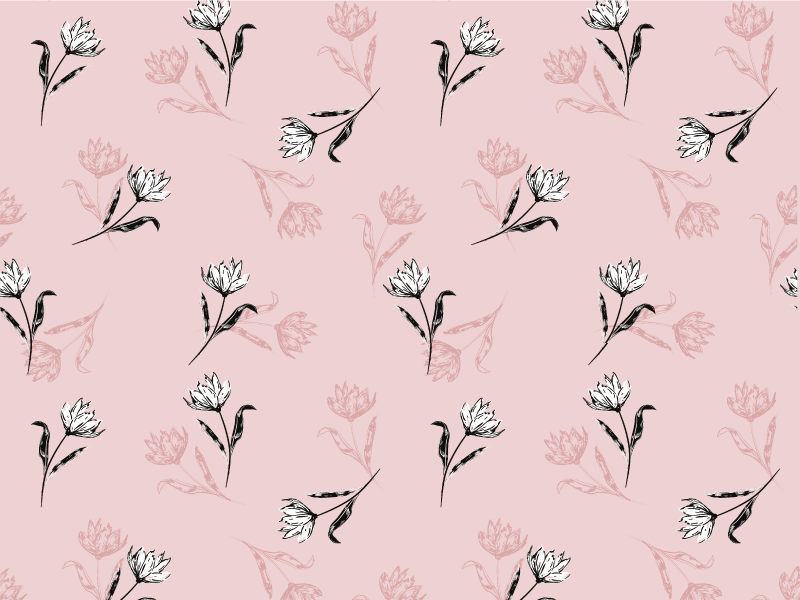 Blossom Pink Backdrop floral vinyl rug - TenStickers