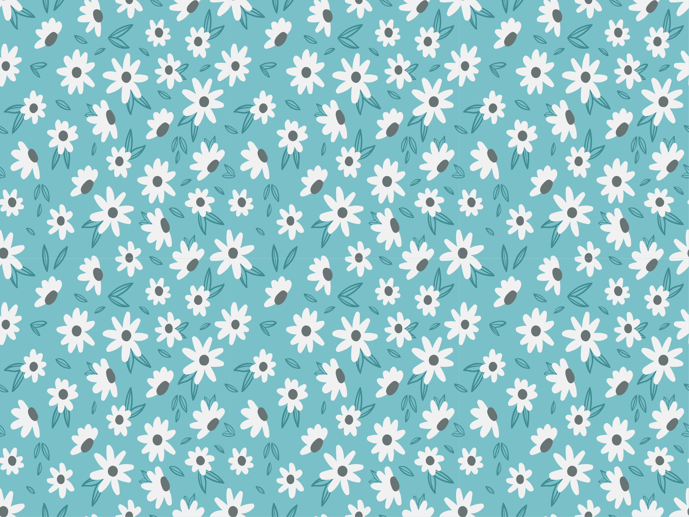 Floral vinyl rug floral patterned decor - TenStickers