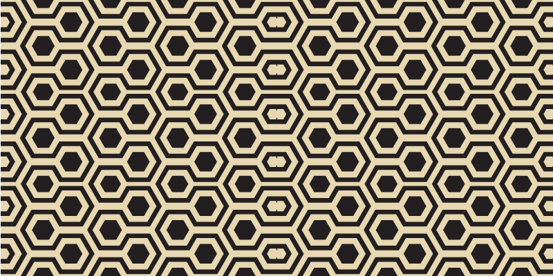 Hexagonal Pattern Geometric Carpet - TenStickers