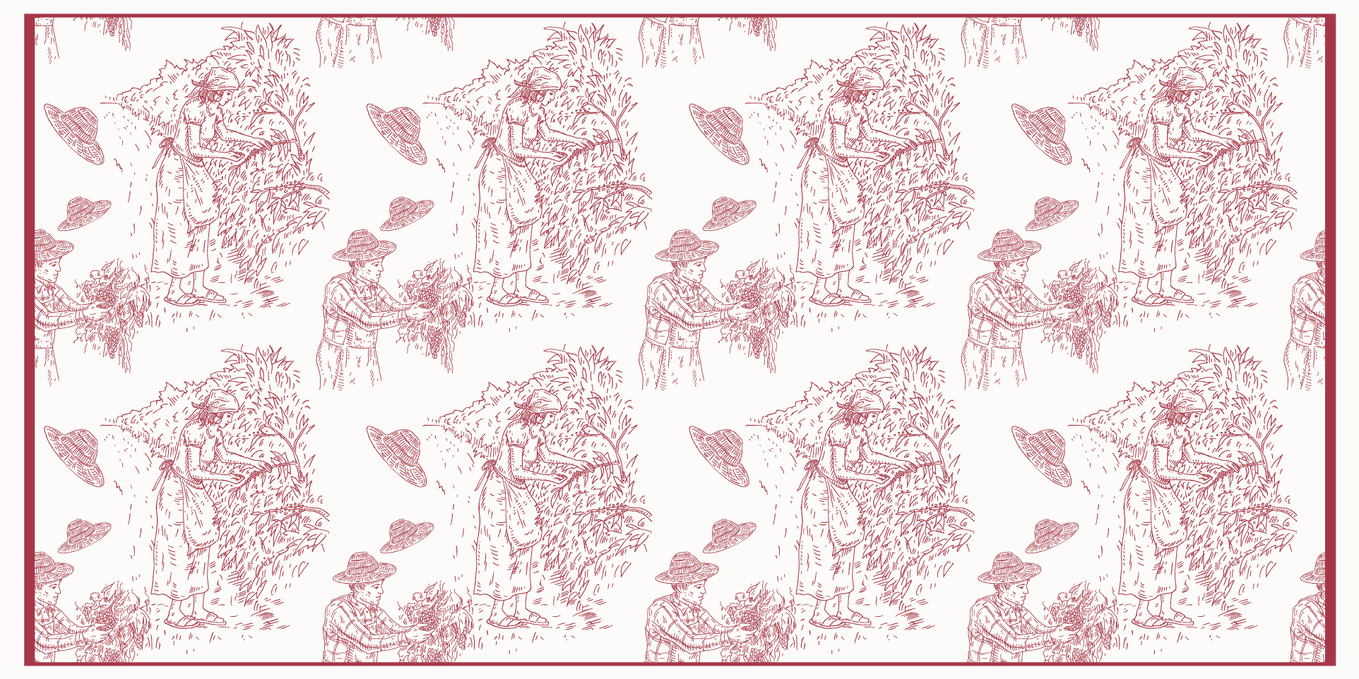 Pastoral Scene Toile Pattern Vintage Style Rug - TenStickers