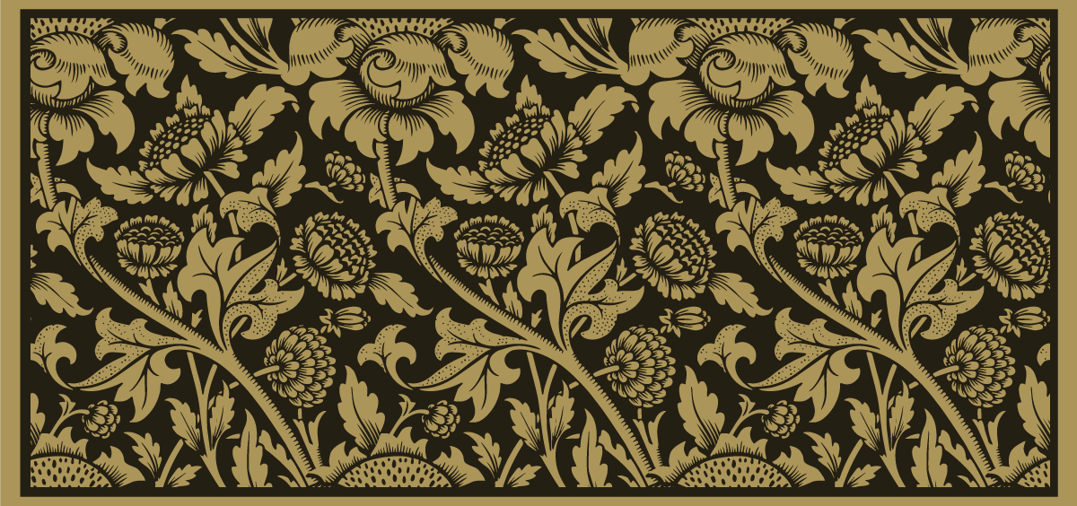 Botanical Floral Pattern Rug - TenStickers