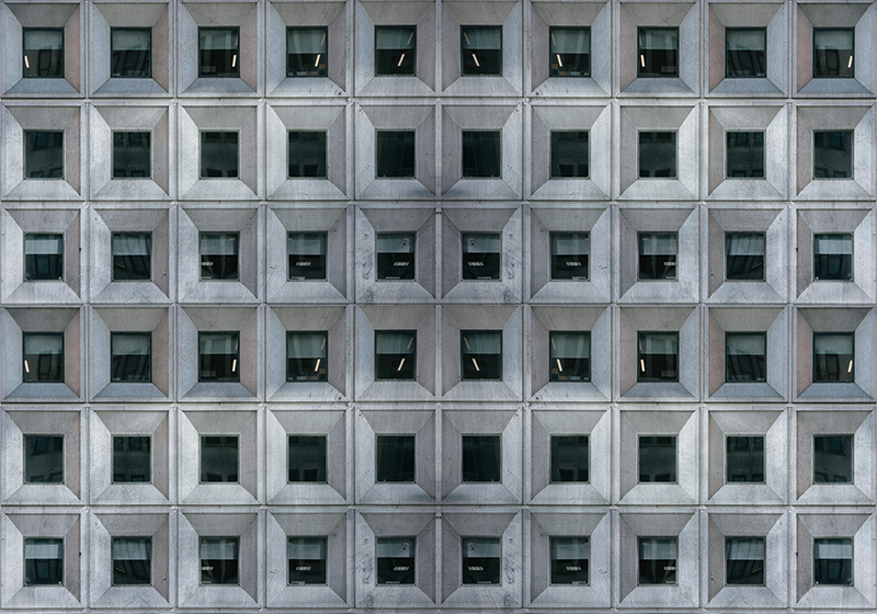 Vinyl rug brutalist architecture - TenStickers