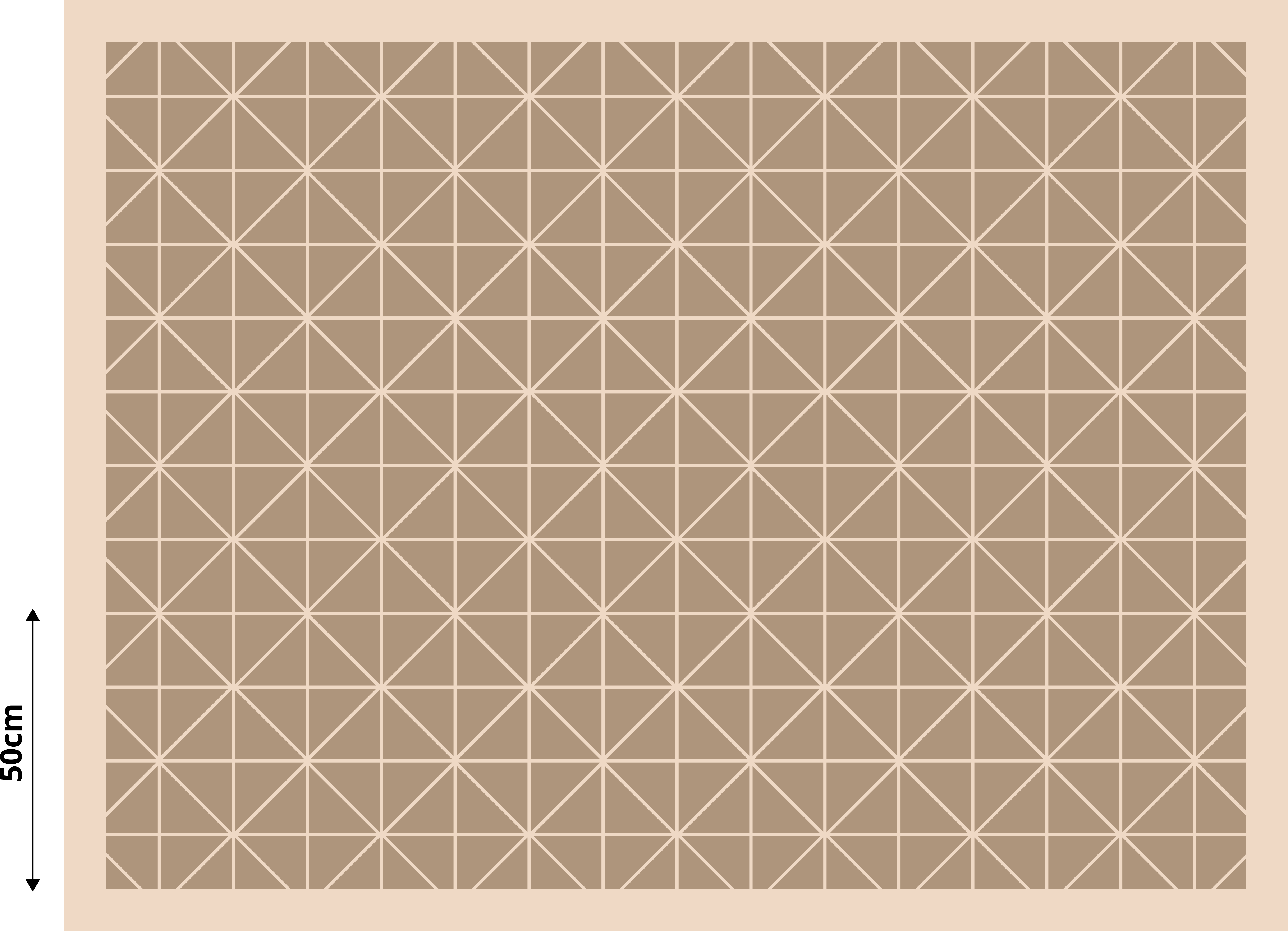 Beige patterned tile geometric rugs - TenStickers