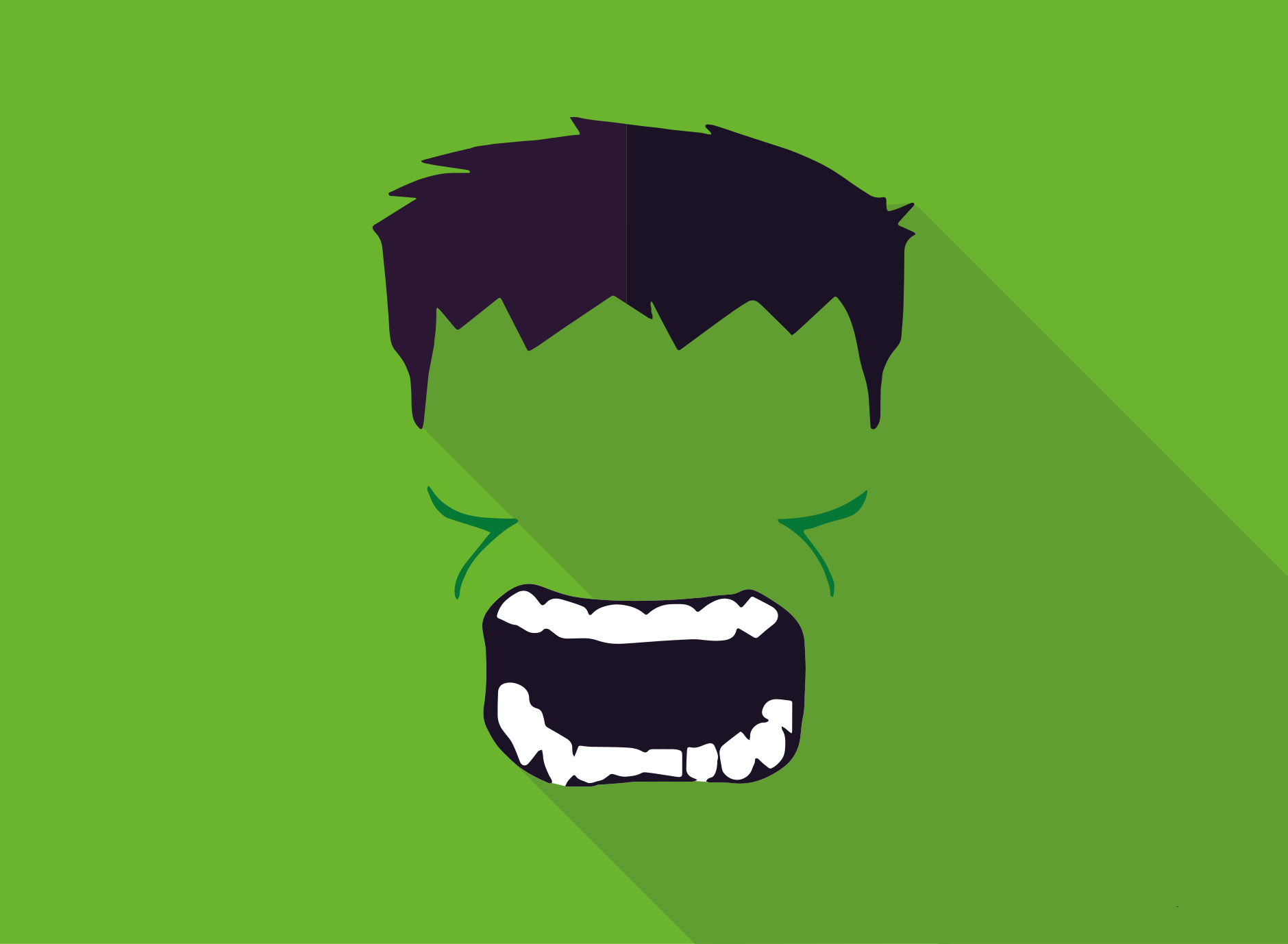 Green superhero vinyl rug for kids - TenStickers